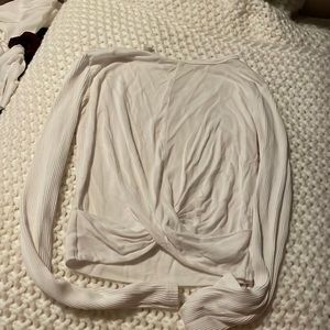 Alo white long sleeve shirt